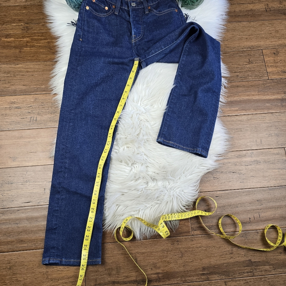 Levis Wedgie Straight Fringe Tassle High Rise Jeans 25 - Picture 12 of 15